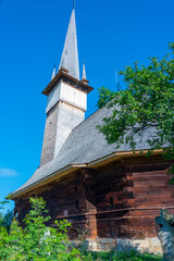 Poster - Wooden Church St. Archangels in the village Plopis in Romania