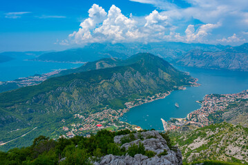 Wall Mural - Panorama of Boka Kotorska bay in Montenegro