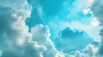 Wall Mural - blue sky with clouds