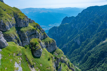 Wall Mural - Summer day at Bucegi mountains in Romania