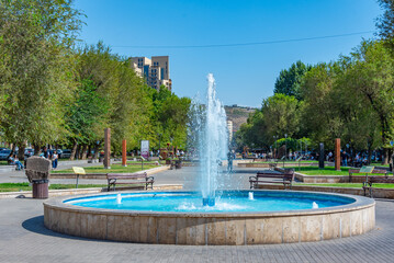 Poster - Fountain at Khachkar Park in Yerevan, Armenia