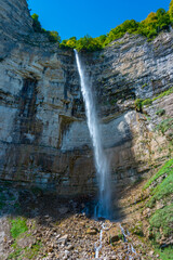 Sticker - Okatse (Kinchkha) Big Waterfall near Kutaisi in Georgia