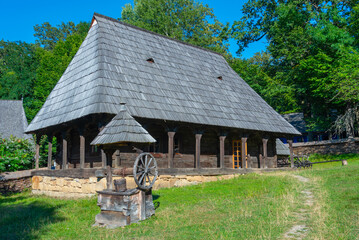 Poster - Wooden church at Astra ethnography museum in Sibiu, Romania