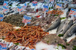 Fish and seafood for sale at a market in Naples, Italy