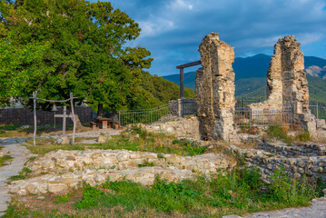 Wall Mural - View of the Ujarma fortress in Georgia