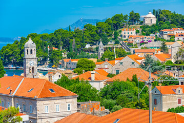 Wall Mural - Aerial view of Croatian town Cavtat