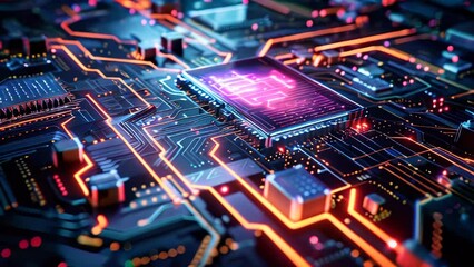 Poster - Abstract digital technology animation
