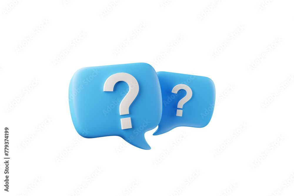 3D rendering A question mark floated in the air. Question ideas that ...