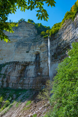 Wall Mural - Okatse (Kinchkha) Big Waterfall near Kutaisi in Georgia