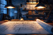A blueprint unfurls on the table, the path from design concept to final product illuminated under the designer's keen eye