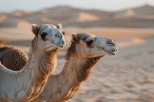 Desert Companions: A Pair Of Camels