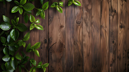 Wall Mural - Refined touch: Teak wood texture background in the scene, complete with matte finishing