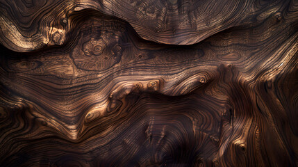 Wall Mural - Enriched visual appeal: Walnut wood texture backdrop with stained finishing