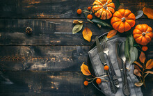 Autumn Thanksgiving Setting Table  Background