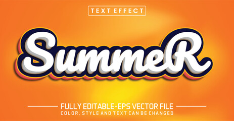 Poster - Summer font Text effect editable