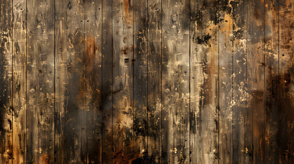 Wall Mural - Charm of sycamore wood texture backdrop accentuated by aged finishing