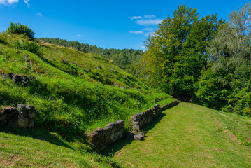 Canvas Print - Dacian Fortress Blidaru in Orastie mountains in Romania