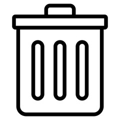 Canvas Print - trash bin icon