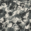 Urban camouflage, modern fashion design. Camo military protective. Army uniform. Grunge pattern. Black and white, monochrome, fashionable, fabric. Vector seamless texture.