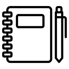 Poster - book, notebook icon