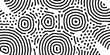 Reaction diffusion organical texture, system found in biology, geology and physics also known as Turing pattern. Black and white vector illustration. 
