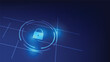 © piggu - cyber security technology background. digital padlock symbol