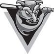 logo sport bull baseball vector mascot