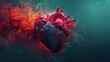 Explore the impact of heart failure on the human body through a digital art creation