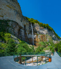 Wall Mural - Okatse (Kinchkha) Big Waterfall near Kutaisi in Georgia