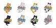 cat vector keyboard musician icon kitten turntable calico music neko pet cartoon character munchkin illustration symbol clip art isolated design