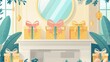 © Digital Artistry Den - Elegant Mantle Display with Cherished Mom Awards and Ribbons