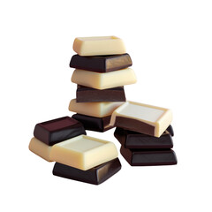 Wall Mural - Stacked chocolates in a pile