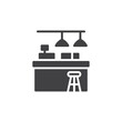 © alekseyvanin - Coffee shop bar counter vector icon