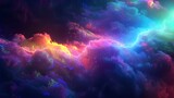Fototapeta Most - Mesmerizing Cosmic Dreamscape of Vibrant Interstellar Clouds and Ethereal Galactic Energy