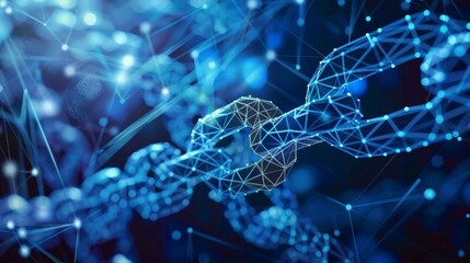 Aufkleber - Using blockchain technology for secure health data management  AI generated illustration