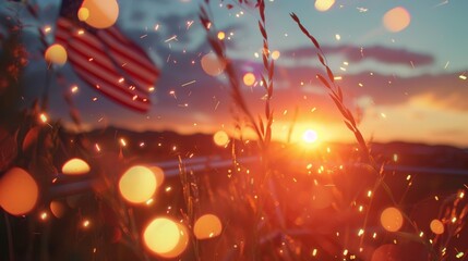 Aufkleber - vibrant bursts of light filling the air framing the ai generated illustration
