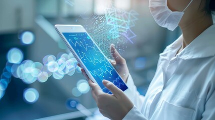 Aufkleber - Voice recognition technology for patient-provider communication  AI generated illustration