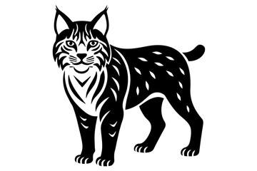 Sticker - bobcat silhouette vector illustration