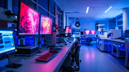 Aufkleber - A high-tech research facility with advanced equipment  AI generated illustration