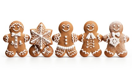 Wall Mural - set of gingerbread cookies