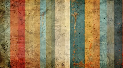Poster - A retro-inspired background with vintage textures  AI generated illustration
