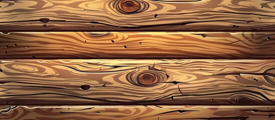 Poster - A detailed closeup of a hardwood wall constructed from wood logs. The natural wood stain highlights the intricate pattern of the planks, showcasing the beauty of the lumber