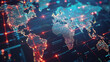 世界地図、グローバルネットワークと接続の概念GenerativeAI