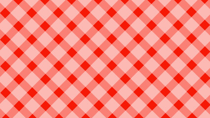 Poster - Red and white seamless pattern diagonal checkered background