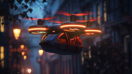 Poster - Autonomous Drone Navigating Twilight Cityscape