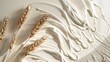 A stunning display of light and shadow on a white milk canvas enhanced by almond cocoa and wheat elements  AI generated illustration