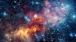 Cosmic Hexagonal Network of Interstellar Luminance and Digital Celestial Textures