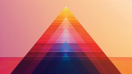Aufkleber - An abstract representation of a pyramid  AI generated illustration