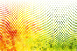 illustration of a halftone background with gradient and watercolor splashes on white