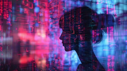 Aufkleber - Challenging the notion of authorship in digital art  AI generated illustration